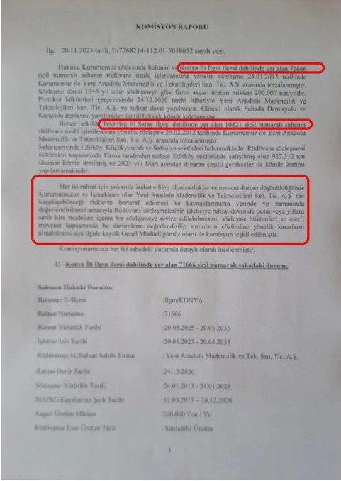 Maden sahaları özel sektöre mi devrediliyor? Belgeler ortaya çıktı - Resim : 2