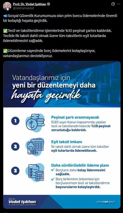 SGK yapılandırmasında peşinat şartı kaldırıldı - Resim : 1