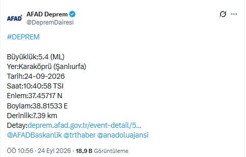 Şanlıurfa'da şiddetli deprem: 5,4 ile sallandı - Resim : 2