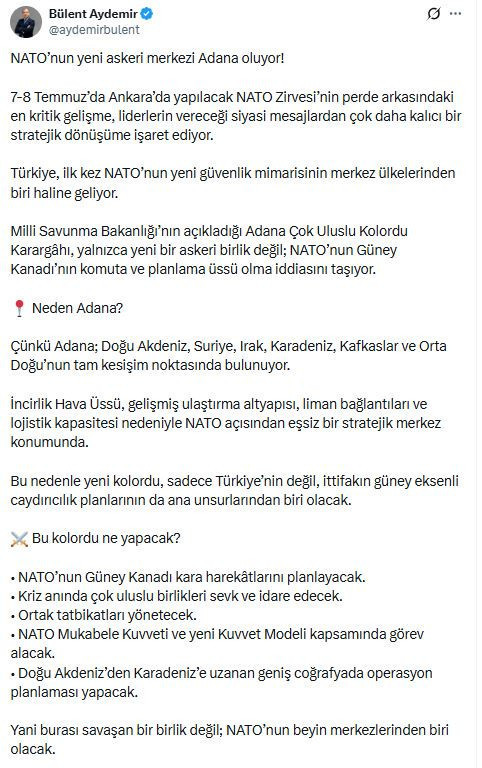 NATO’nun yeni askeri merkezi Adana oluyor: Çok Uluslu Kolordu Karargahı'nın Türkiye'ye kazançları - Resim : 1