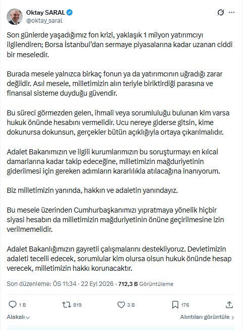 Beştepe’den fon skandalına ilk yorum: Ucu kime dokunursa dokunsun - Resim : 2