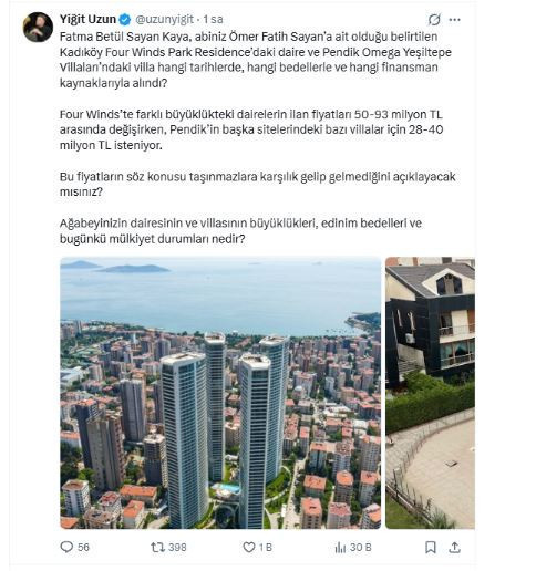 Belediye bursuyla okuyan Fatma Betül Sayan Kaya’nın ailesi gayrimenkul imparatoru çıktı - Resim : 4