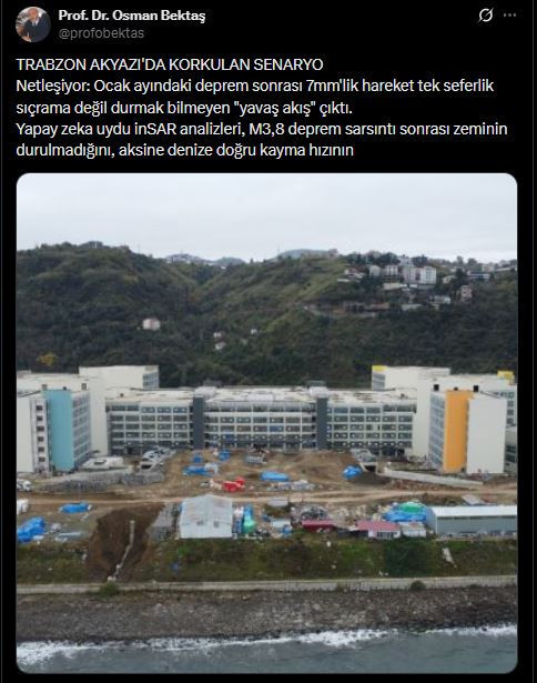 ‘Trabzon’da korkulan senaryo netleşiyor’ Prof. Dr. Osman Bektaş açıkladı - Resim : 1