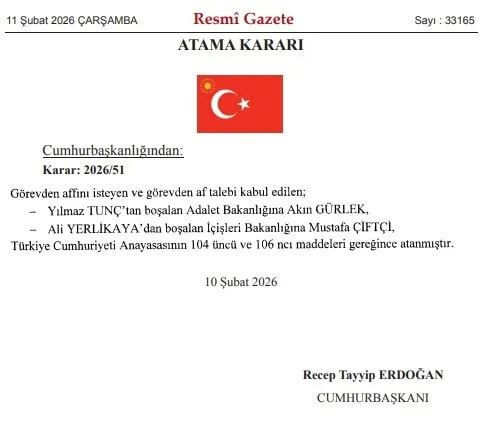 Son dakika... Kabinede göreve değişikliği... Akın Gürlek Adalet Bakanı oldu - Resim : 2