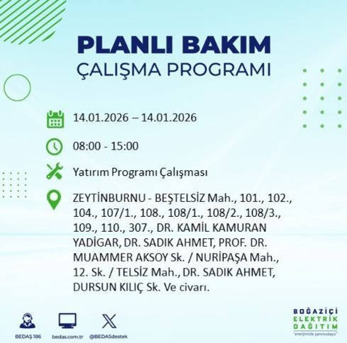 İstanbul’da dev elektrik kesintisi: Hangi ilçeler etkilenecek? - Resim: 5