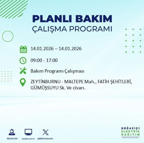İstanbul’da dev elektrik kesintisi: Hangi ilçeler etkilenecek? - Resim: 6