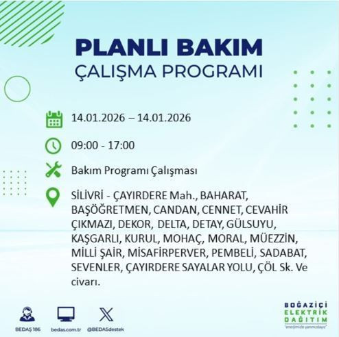 İstanbul’da dev elektrik kesintisi: Hangi ilçeler etkilenecek? - Resim: 17