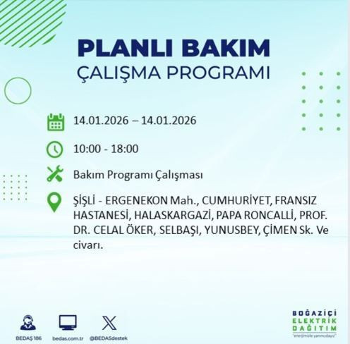 İstanbul’da dev elektrik kesintisi: Hangi ilçeler etkilenecek? - Resim: 11