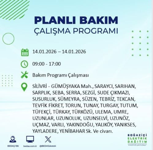 İstanbul’da dev elektrik kesintisi: Hangi ilçeler etkilenecek? - Resim: 15