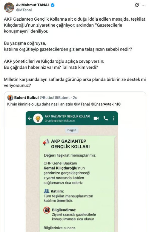 Mahmut Tanal'ın "AK Parti" iddiasına CHP'den "montaj" yanıtı - Resim : 1