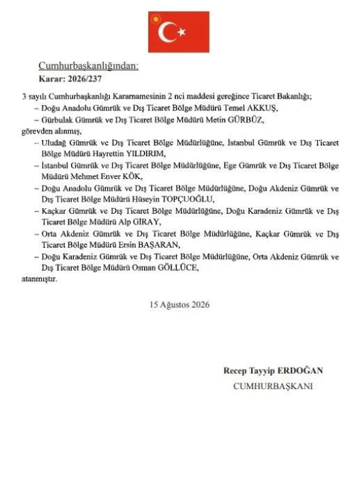 Cumhurbaşkanı Erdoğan'dan kritik atamalar: Resmi Gazete'de yayımlandı - Resim : 5
