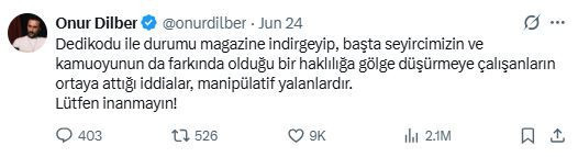 Taşacak Bu Deniz’in Gezep’i Onur Dilber'den sert çıkış: “Manipülatif yalanlara inanmayın” - Resim : 3