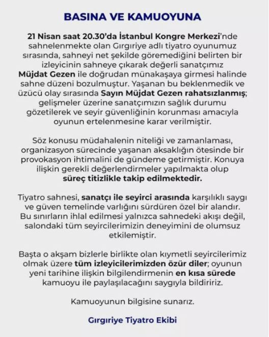 Müjdat Gezen’in yapımcıya tepki gösterdiği görüntüler ortaya çıktı: Gırgıriye Müzikali bir anda karıştı - Resim : 3