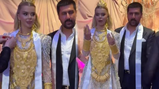 Gelinin takıları sosyal medyayı salladı: Dilan Polat bile şoke oldu - Resim : 5