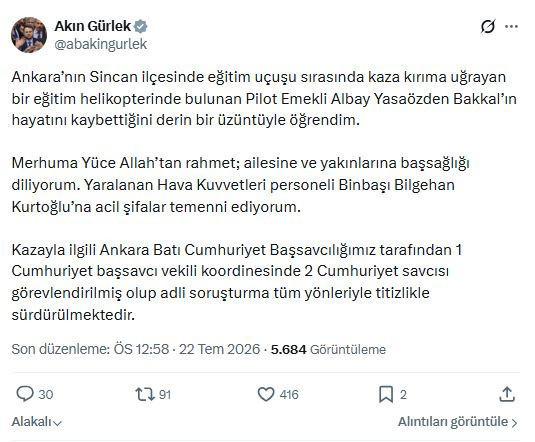 Ankara'da TUSAŞ'a ait helikopter kazasında pilot şehit oldu - Resim : 2