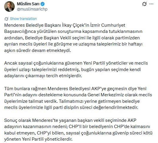 CHP Meclis üyeleri hakkında disiplin süreci başlattı: Menderes'te YENİ Parti dedik, AKP'yi desteklediler - Resim : 2