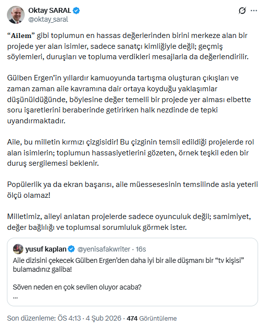 G&uuml;lben Ergen'in TRT projesi AKP'yi karıştırdı: Saray danışmanı ve gerici yazardan Bakanlara tepki - Resim : 3