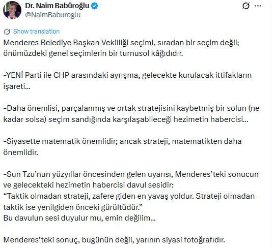 Menderes Belediyesi seçimleri sıradan bir seçim değil: Genel seçimlerin turnusol kağıdıdır - Resim : 1
