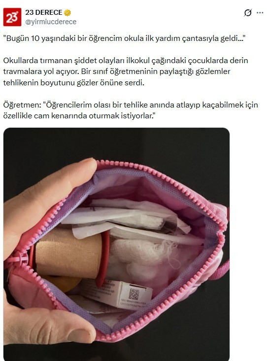 10 yaşındaki çocuğun çantasından çıkanlar okullardaki tabloyu gözler önüne serdi - Resim : 1