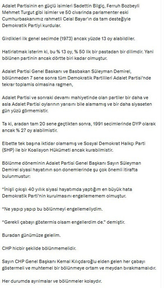 İlhan Kesici'den CHP'ye 'bölünme' uyarısı: Demirel'in itirafını hatırlattı - Resim : 2