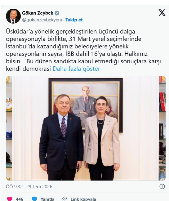 YENİ Parti'den Üsküdar Belediyesi'ne yönelik operasyona ilk tepki - Resim : 1