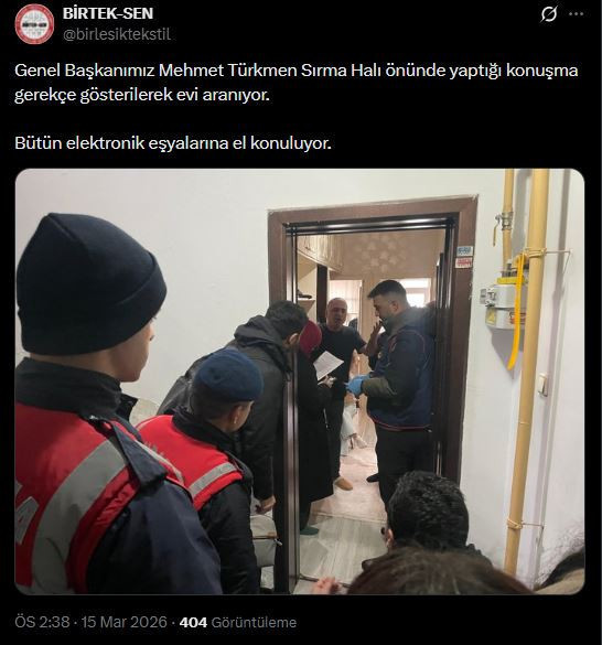 BİRTEK-SEN Genel Başkanı Mehmet Türkmen gözaltına alındı - Resim : 2