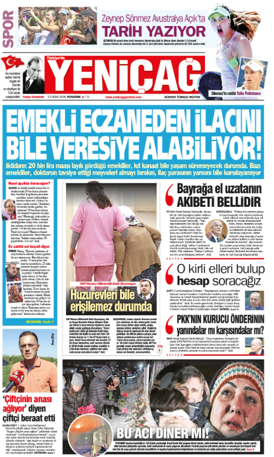 Yeni&ccedil;ağ gazetesi: Emekli eczaneden ilacını bile veresiye alabiliyor - Resim : 1