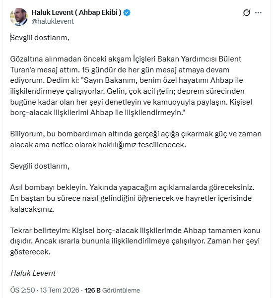 Haluk Levent'ten ilk açıklama: Asıl bombayı bekleyin - Resim : 2