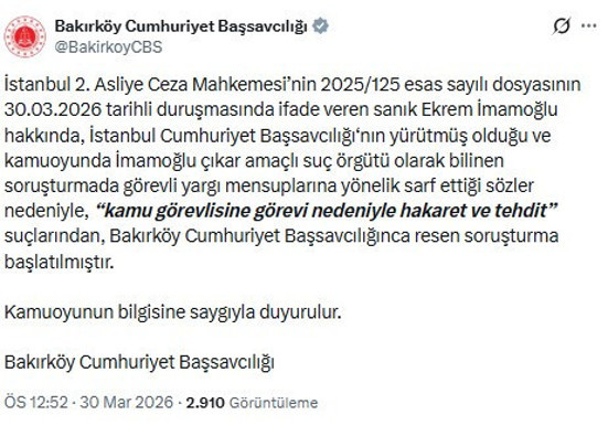 İmamoğlu'nun mahkemedeki savunmasına da soruşturma başlatıldı - Resim : 1