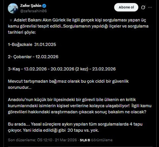 Akın Gürlek'in tapularının nerede sorgulandığı ortaya çıktı: İşte o 3 ilçe - Resim : 1