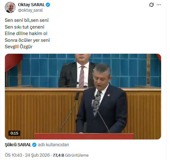 Saray'ın başdanışmanından Özgür Özel'e tehdit gibi sözler: Öcüler yer seni - Resim : 1