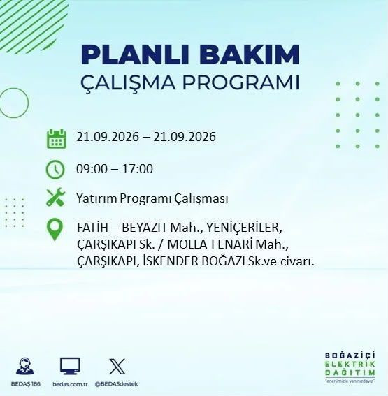 İstanbul'da 17 ilçede elektrikler kesilecek: Saatlerce gelmeyecek - Resim: 10