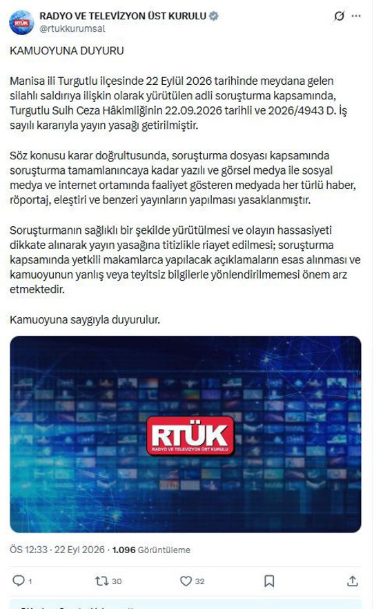 Manisa'daki okul saldırısına RTÜK'ten yayın yasağı - Resim : 2