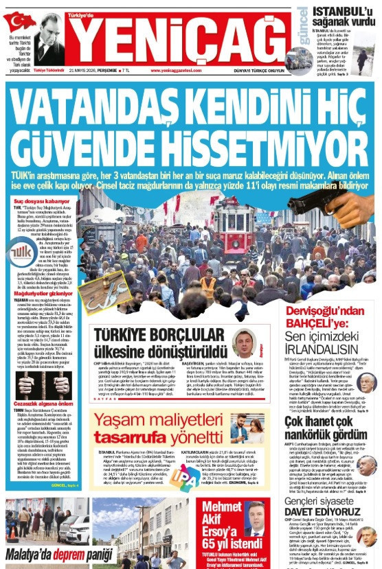 Yeniçağ Gazetesi: 'Vatandaş kendini hiç güvende hissetmiyor' - Resim : 1