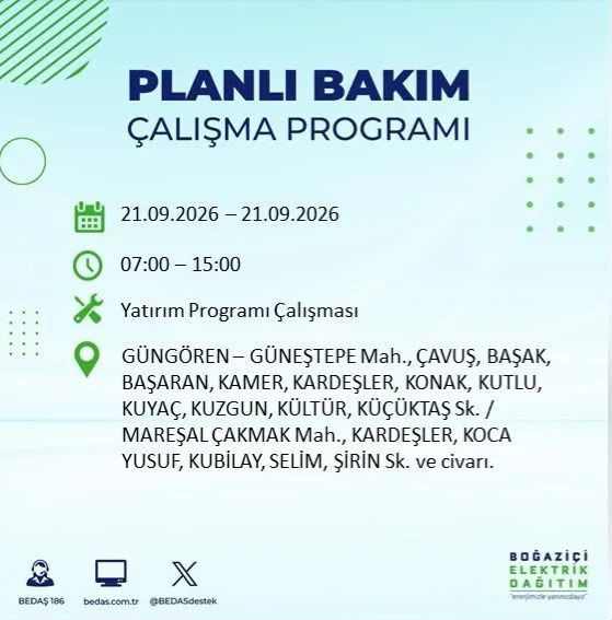 İstanbul'da 17 ilçede elektrikler kesilecek: Saatlerce gelmeyecek - Resim: 12