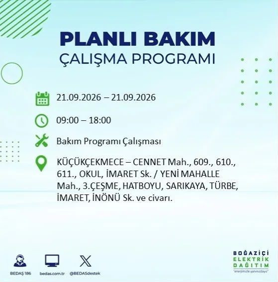 İstanbul'da 17 ilçede elektrikler kesilecek: Saatlerce gelmeyecek - Resim: 14
