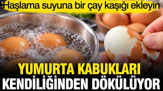 Haşlama suyuna karbonat atmak yetiyor: Yumurta kabukları kendiliğinden dökülüyor