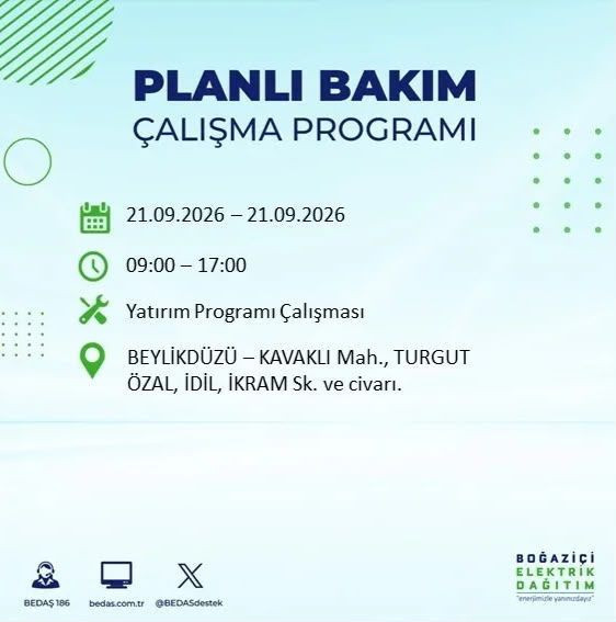 İstanbul'da 17 ilçede elektrikler kesilecek: Saatlerce gelmeyecek - Resim: 7