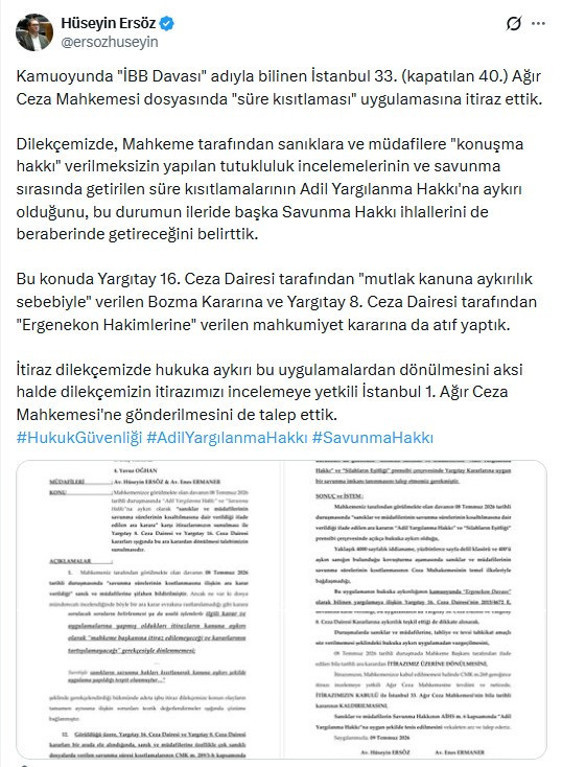 İBB davasında kritik başvuru: Ekrem İmamoğlu için itiraz edildi - Resim : 1