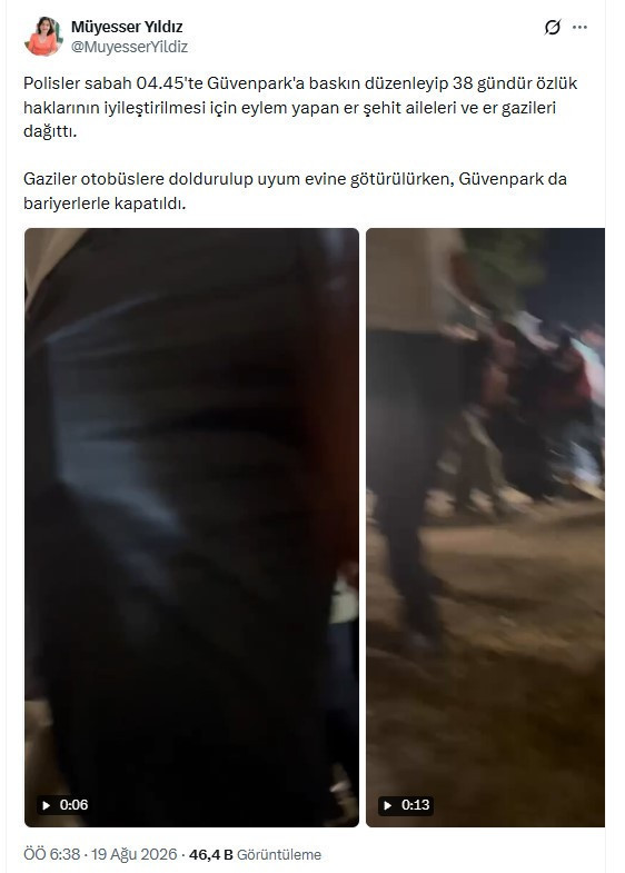 Güvenpark'ta şehit aileleri ve gazilere polis müdahalesi - Resim : 3