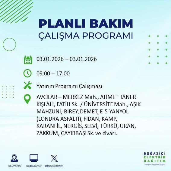 İstanbul yarın karanlığa gömülüyor. İşte elektriği kesilecek ilçeler ve mahalleler - Resim: 1