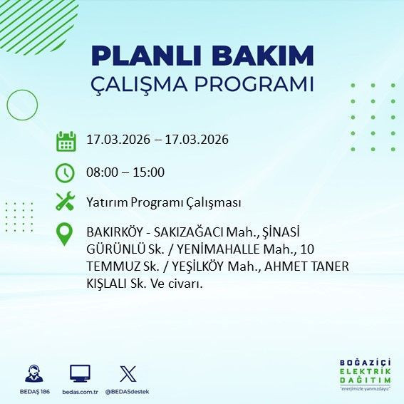 17 Mart İstanbul’da kesinti günü: İlçeler ve saatler belli oldu: BEDAŞ duyurdu - Resim: 7
