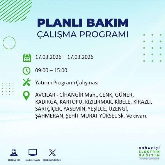 17 Mart İstanbul’da kesinti günü: İlçeler ve saatler belli oldu: BEDAŞ duyurdu - Resim: 4
