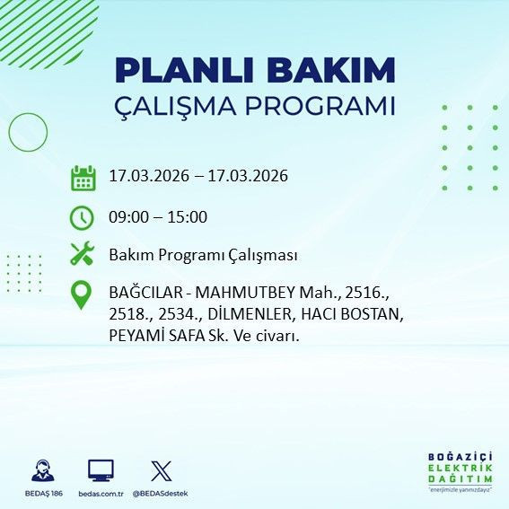 17 Mart İstanbul’da kesinti günü: İlçeler ve saatler belli oldu: BEDAŞ duyurdu - Resim: 5