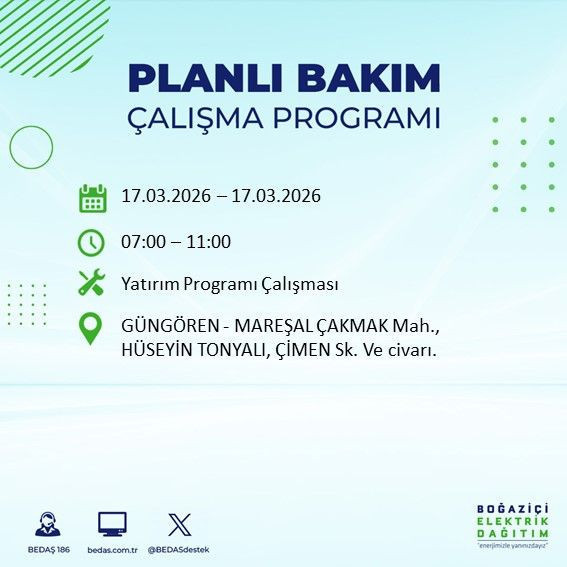 17 Mart İstanbul’da kesinti günü: İlçeler ve saatler belli oldu: BEDAŞ duyurdu - Resim: 17