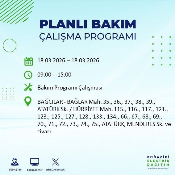 18 Mart İstanbul elektrik kesintisi alarmı: BEDAŞ açıkladı: Bu ilçeler karanlıkta kalacak - Resim: 16