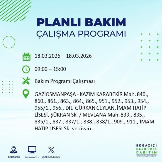 18 Mart İstanbul elektrik kesintisi alarmı: BEDAŞ açıkladı: Bu ilçeler karanlıkta kalacak - Resim: 5