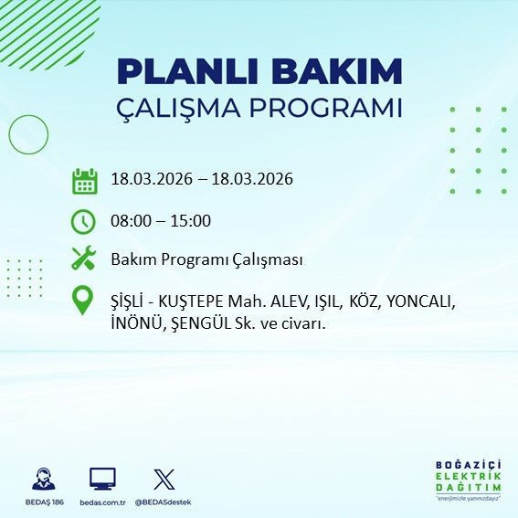18 Mart İstanbul elektrik kesintisi alarmı: BEDAŞ açıkladı: Bu ilçeler karanlıkta kalacak - Resim: 6