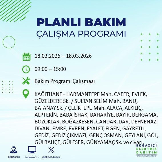 18 Mart İstanbul elektrik kesintisi alarmı: BEDAŞ açıkladı: Bu ilçeler karanlıkta kalacak - Resim: 8