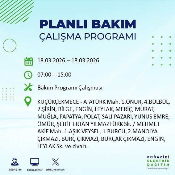 18 Mart İstanbul elektrik kesintisi alarmı: BEDAŞ açıkladı: Bu ilçeler karanlıkta kalacak - Resim: 10